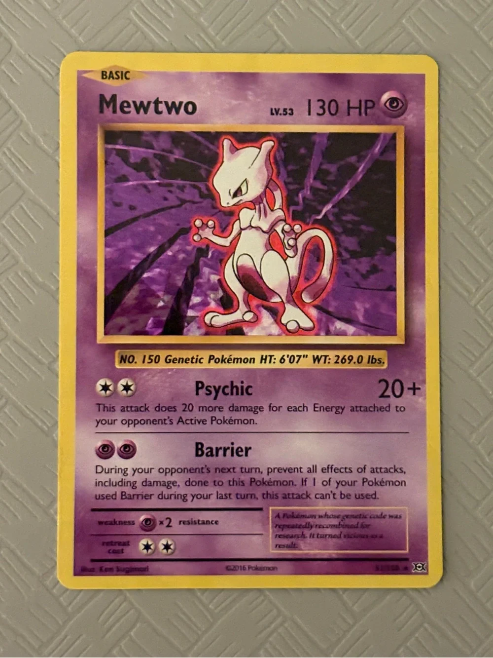 Mewtwo 51/108 XY Evolutions Cracked Ice Holo Rare Pokemon